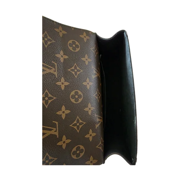 Fashion Pink & Brown Monogram Crossbody Hand Bag EUC - Picture 7 of 8